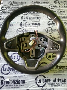 VOLANTE IN PELLE NERO CON COMANDI RENAULT CLIO - Foto 1 di 5