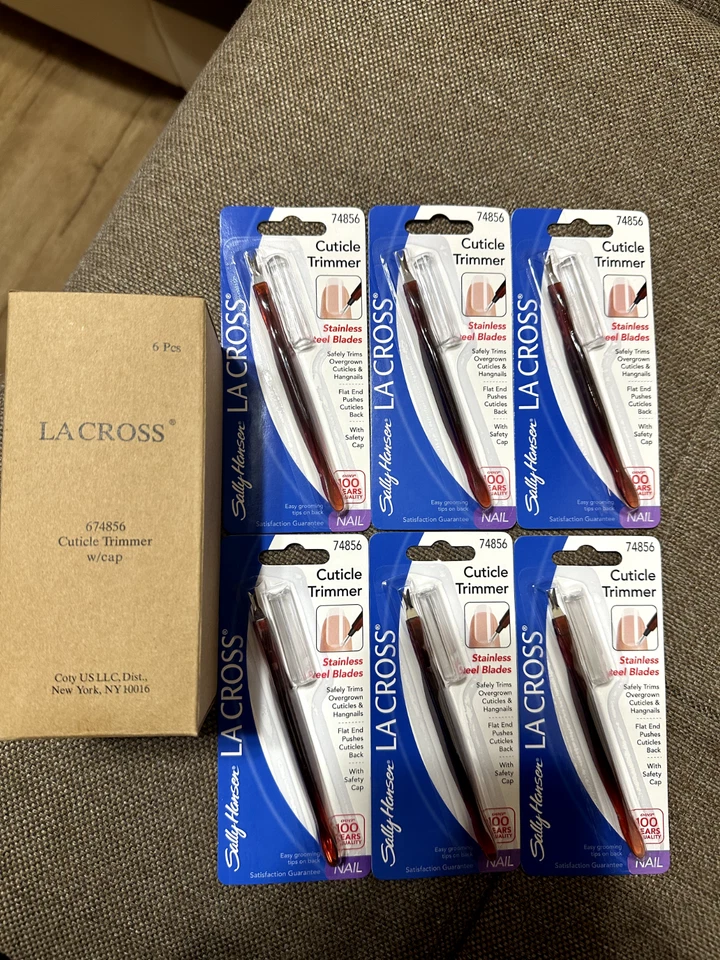 (6 pcs) Sally Hansen La Cross Cuticle Trimmer with Stainless Steel Blades 74856 - Image 1 of 1