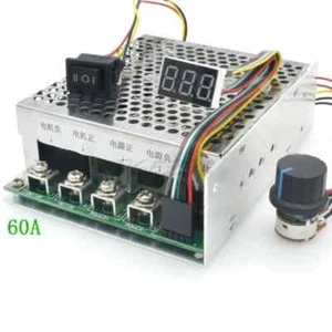 Controlador de velocidad bidireccional motor cepillo 12V 24V 36V 55V 100A 15KHZ DC con interruptor - Imagen 1 de 6