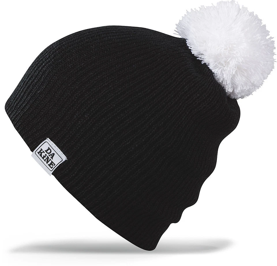 Dakine WENDY Joven Acrílico Pom Gorro Negro NUEVO Foto 1 de 1