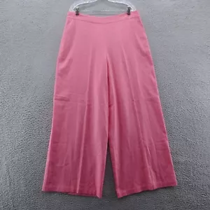 BCBG Maxazria Womens Linen Wide Leg Dress Pants XL Pink High Waist NEW - Picture 1 of 15