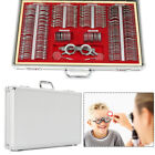 266 Pcs Trial Lens Set Optometry Rim Case Kit Metal Rim Optical Lens Test +Box