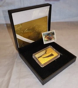 Titanic Goldbarren Schiff Geschenkbox COA alte Briefmarke Katastrophe 1912 London New York Boot - Bild 1 von 16