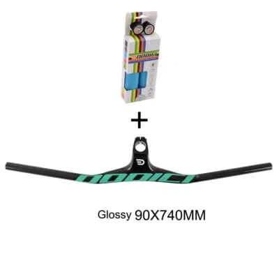 Manillar integrado para bicicleta de montaña de fibra de carbono de 28,6/31,8 mm 690/740/780/800 mm Foto 1 de 4