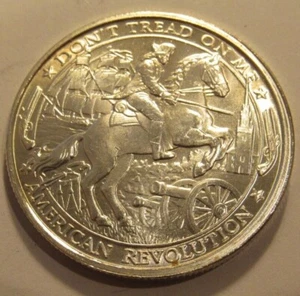 2019 Don't Tread on Me American Revolution Patriot 1 Troy Oz. .999 Silver Round - Picture 1 of 2