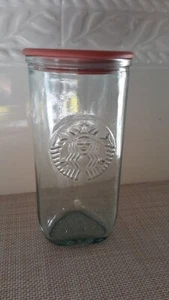 Starbucks Spain Recycled Glass Triangle Bottom Cold Cup Tumbler 16 oz Grande - Picture 1 of 11