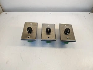 Lot of 3 Stainless Steel Volume Control Wall Plate, 25/70V USED - Picture 1 of 4