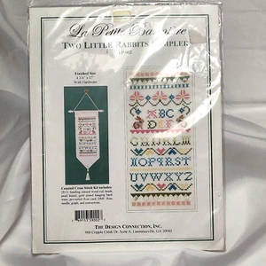 The Design Connection Two Little Rabbits Sampler Counted Cross Stitch Kit - Picture 1 of 6