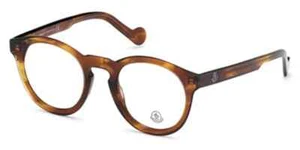 Moncler ML5037 052 Brown Havana Plastic Optical Eyeglasses Frame 49-22-150 Italy - Picture 1 of 2