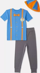 Blippi LANGARM Pyjama Set & Mütze Junge Mädchen Kleinkind 2T Kostüm Set Neu mit Etikett - Bild 1 von 2