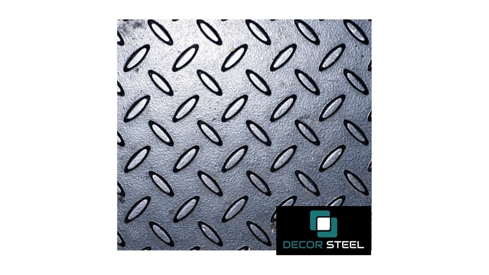 Lamiera Mandorlata in ferro nero spessore 3 mm