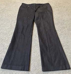 NY & Co Boot Cut Trouser Pants Women’s Sz 10 Blue Chambray Stretch Pockets City - Picture 1 of 12