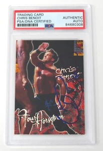 Tarjeta Nitro Topps 1999 autografiada firmada por Chris Benoit WWF WWE # 48 PSA - Imagen 1 de 5
