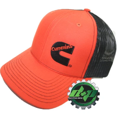 Cummins trucker hat ball mesh richardson orange black snap back cummings  - Image 1 of 2