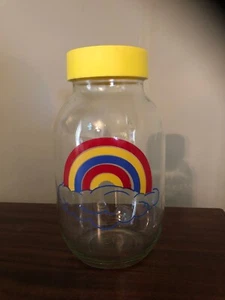 Vintage Carlton Glass Rainbow Motif 3 Liter Container W/ Lid Free Shipping!! - Picture 1 of 8