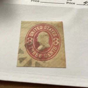 Scott# U58-3c-Cut Square-Pink-Washington-Used-US - Picture 1 of 1