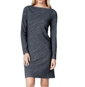 Eileen Fisher Etuikleid aus Wolle Gr. XL Bateau Ausschnitt Anthrazit Lagenlook Cottagecore - Bild 1 von 15