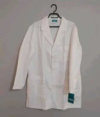 Abrigo de laboratorio vintage NUEVO con etiquetas - Alta calidad hecho en EE. UU. antimicrobiano talla 44 Foto 1 de 4