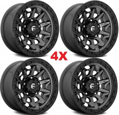 FUEL COVERT WHEELS RIMS SET 17 FIT TRD TACOMA 4RUNNER 4 RUNNER 17X8.5 ANTHRACITE Foto 1 de 4