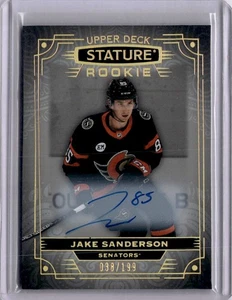 Jake Sanderson Stature Auto /199 2022-23 Upper Deck Stature - Picture 1 of 2