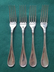 CHRISTOFLE ALBI Tafelgabel x 4 versilbertes Besteck Frankreich - Bild 1 von 4