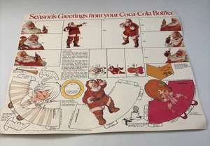 Vintage Coca Cola Santa Weihnachten ausgeschnittene Geschenkanhänger Engel & Weihnachtsgrüße - Bild 1 von 11