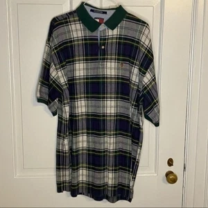 Vintage 90er Tommy Hilfiger Plaid Logo Polo Größe L - Bild 1 von 8
