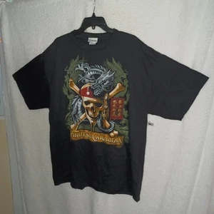 Camiseta Negra 2XL De Colección Disney Resort Piratas Caribe Calavera y Huesos Hombres DN - Imagen 1 de 7