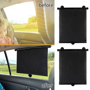 Visor Blinds Window Sun Shade Roller UV Protection Car Mesh 2Pcs Kids & - Picture 1 of 8