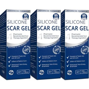 100% Silicone Scar Gel 3-Pack – 3 x 1.06oz Scar Cream for Long-Term Scar Care - Picture 1 of 1