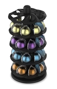 Rotary Coffee Pod Capsules Carousel Holder Organizer Compatible with 40 Nespr... - Foto 1 di 6