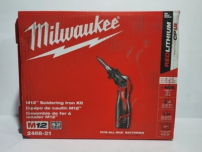 Kit de soldador de cabezal pivotante inalámbrico 12V sellado para Milwaukee 2488-21 M12 Foto 1 de 3