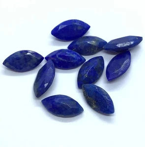 Piedra preciosa natural suelta facetada corte marquesa lapislázuli para hacer todas las joyas - Imagen 1 de 7