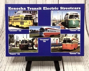 Kenosha Transit Electric Streetcars Wisconsin WI Multi-View Postcard - Picture 1 of 4