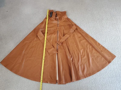 Maxi Falda Larga Línea A Ancha Imitación Cuero Cintura Estructurada Talla 44 Para Mujer E13 Foto 1 de 4