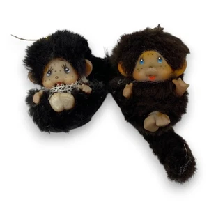 Vintage Monchhichi Mini Figuren, 70er Stil, Plüsch, Sammlerstücke - Bild 1 von 2