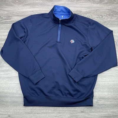 Fairway & Greene Pullover Mens Large Navy Quarter Zip Golf F&G Tech Performance - Image 1 of 4