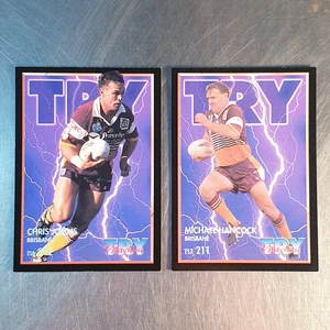 Dynamic Series 2 Rugby League 1994 NRL Try (2 cartas) Brisbane Broncos - Imagen 1 de 2