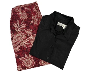 Kathie Lee Collection Damen 2-teiliges Set Hose & Kurzarm Oberteil Größe 16 - Bild 1 von 12