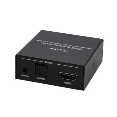 4K HDMI Audio Breakout-Box Extraktor Adapter TOS Optisch & 3,5mm AUX Buchse - Bild 1 von 4