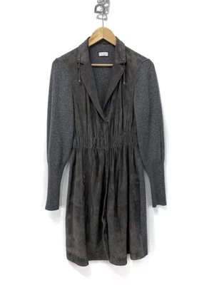 Brunello Cucinelli Wool & Leather Dress, Size S/M (Tag XL) - Image 1 of 4