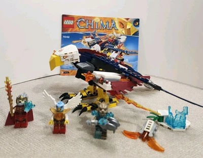 LEGO LEGENDS OF CHIMA: Eris' Fire Eagle Flyer (70142) 99.9% Complete with Figs - Image 1 of 4