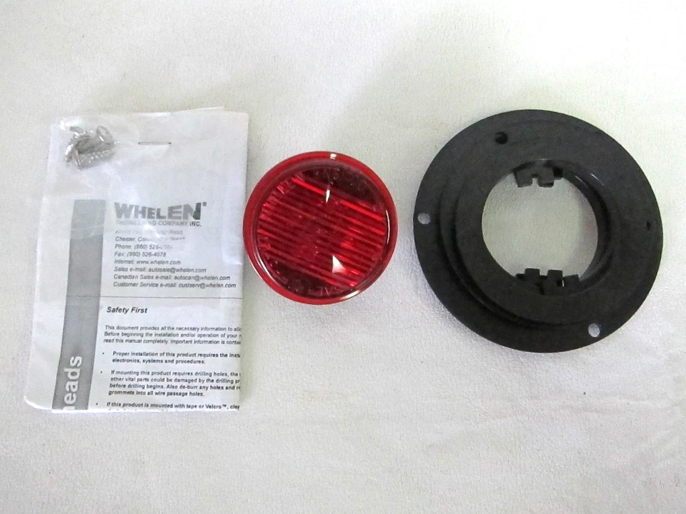 NEW Whelen T0R00MRR 2" Round Marker Clearance LED Lens Color Red  - Image 1 of 4