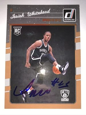 2016-17 NBA Donruss Isaiah Whitehead Autograph Signed Card #184 In Person M263 - Image 1 of 2