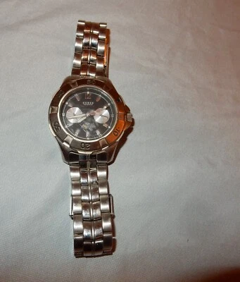 Vintage Guess Men’s Watch Waterproof WR50M Moon & Sun Stainless Needs Battery - Image 1 of 3