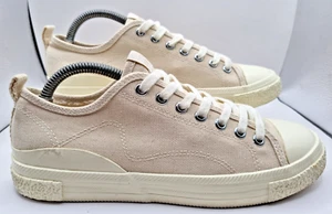 Zara Women's Beige Lace Up Canvas Tennis Shoes Pumps Size 6 Lace Ups - Picture 1 of 14