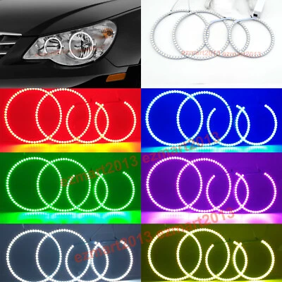 RGB LED halo ring for Chrysler Sebring 07-10 Headlight DRL lamp blue tooth lamp - Image 1 of 4