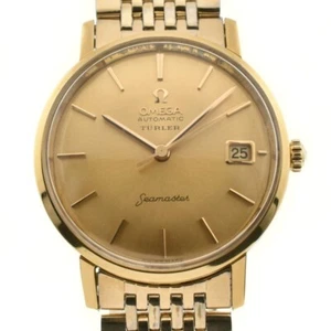 OMEGA Seamaster/Thurler 14770SC-61 K18YG vintage Wname Men's Z#132658 - Picture 1 of 10