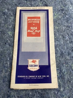 1934 SOCONY Buffalo,NY Road Map *RARE* - Image 1 of 3