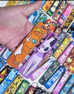 100pcs Anime mix Key Tag Keychain Keychain For Car Keys Backpack Key Ring 15cm - Image 1 of 3